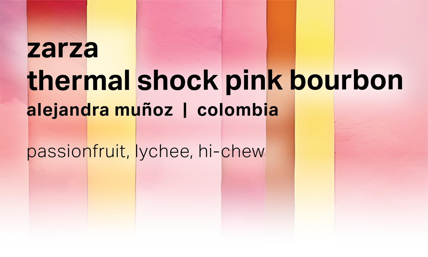Alejandra Munoz Zarza Coffee - Double Fermentation Thermal Shock Washed Pink Bourbon - Colombia