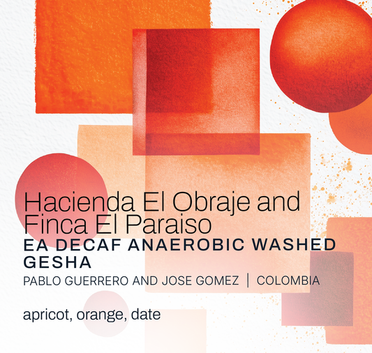 Hacienda El Obraje and Finca El Paraiso - Pablo Andres Guerrero and Jose Ignacio Gomez  - EA Decaf Anaerobic Washed Gesha - Colombia