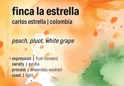 Carlos Estrella Gesha Washed - Finca La Estrella Lot #1 - Colombia