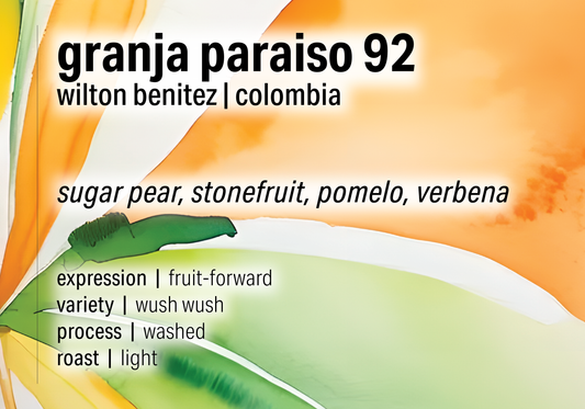 Granja Paraíso 92 - Washed Wush Wush - Colombia
